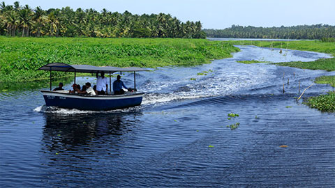 El pueblo turístico de Akkulam situado en Thiruvananthapuram