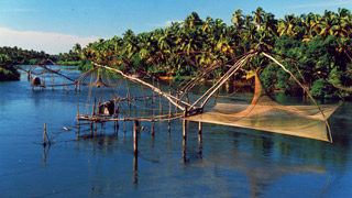 Chinese fishing nets at Kumbalangi