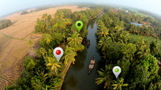 how to find a place in Kerala