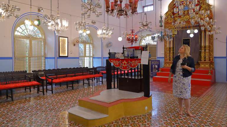 Interior of Chendamangalam Synagogue