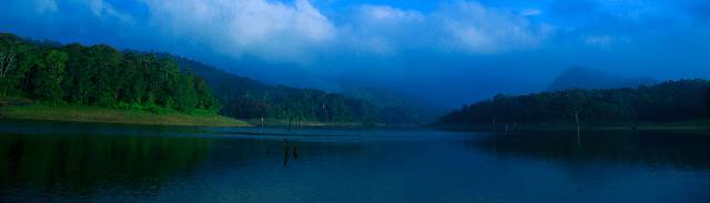 Thekkady lake as seen from Periyar Wildlife Sanctuary